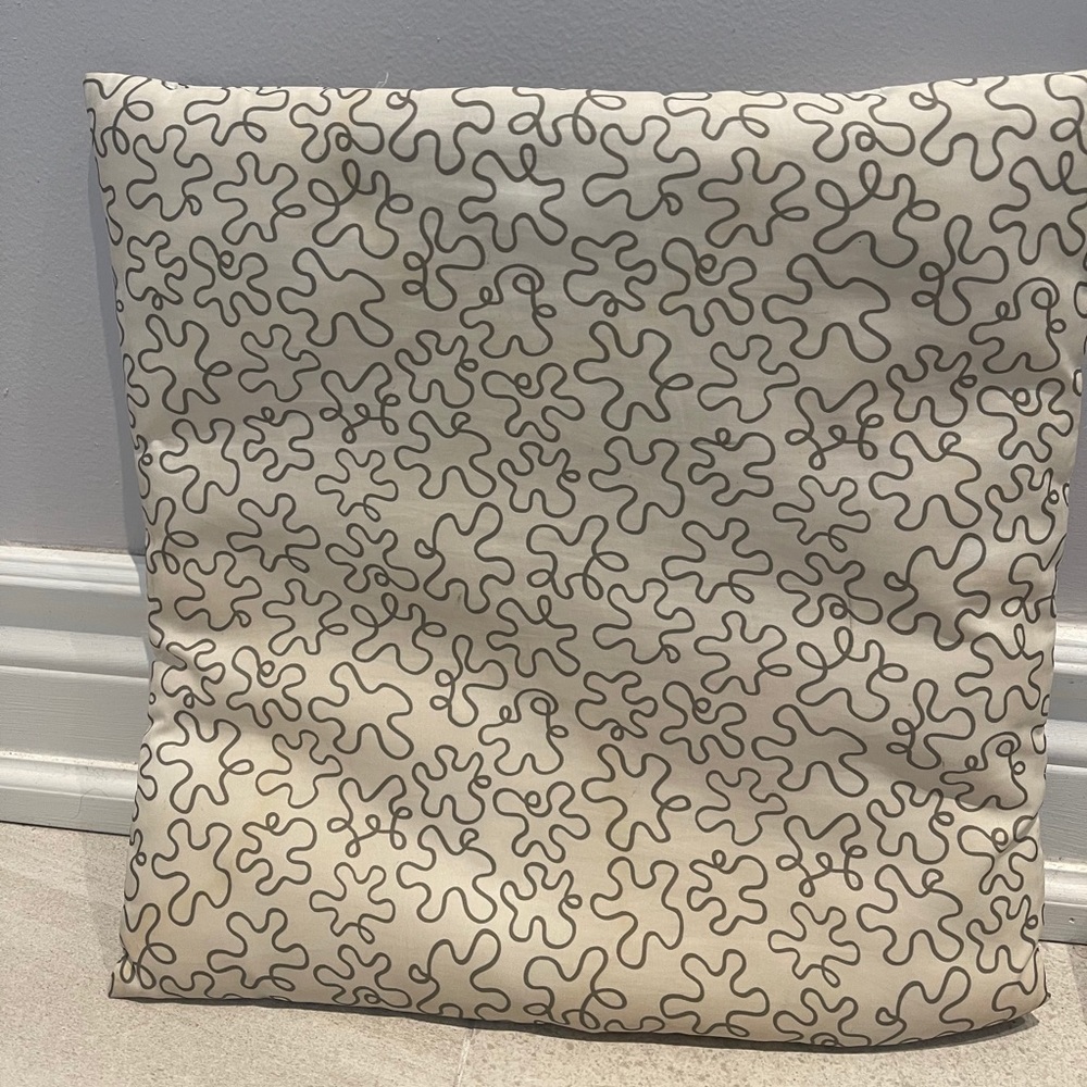 IKEA White and Grey Pattern Designed Pillow